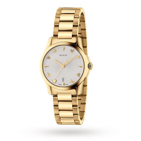 gucci g frame gold ladies watch|Gucci 128.5.